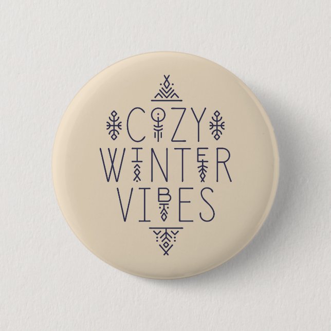 Badge Rond 5 Cm Conception de vidéos d'hiver (Devant)