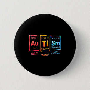 Badge Rond 5 Cm Conception d'élément de science sur l'autisme insp