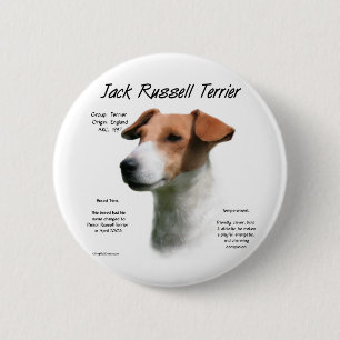 Badge Rond 5 Cm Conception d'histoire de Jack Russell Terrier