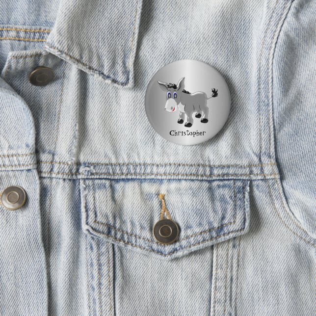 Badge Rond 5 Cm Conception Donkey (En situation)