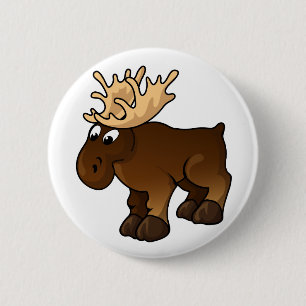 Badge Rond 5 Cm Conception d'orignaux