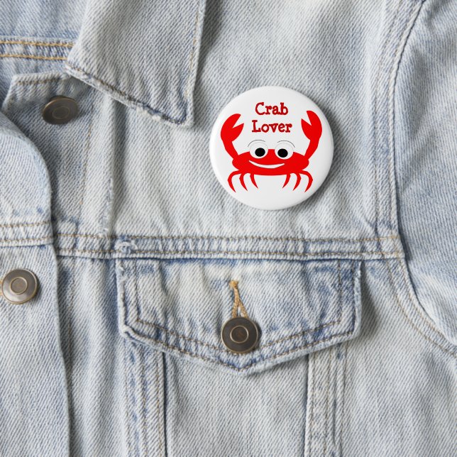 Badge Rond 5 Cm Conception du crabe (En situation)