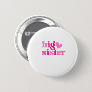 Badge Rond 5 Cm Conception Grande Sœur Rose Mignonne   Cadeau de N
