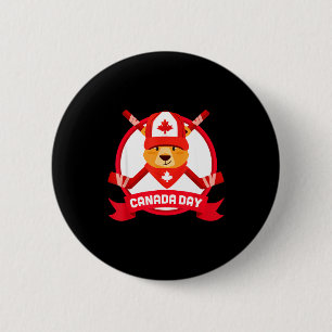 Badge Rond 5 Cm Conception Joyeuse Fête du Canada Drôle de Marmott