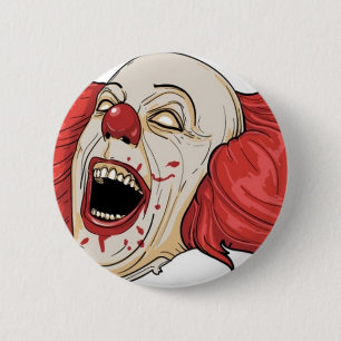 Badge Rond 5 Cm Conception mauvaise de clown