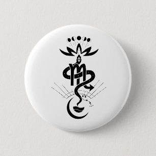 Badge Rond 5 Cm Conception originale pour 2025 Snake Print, Scorpi