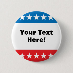 Badge Rond 5 Cm Conception personnalisable de bannière étoilée