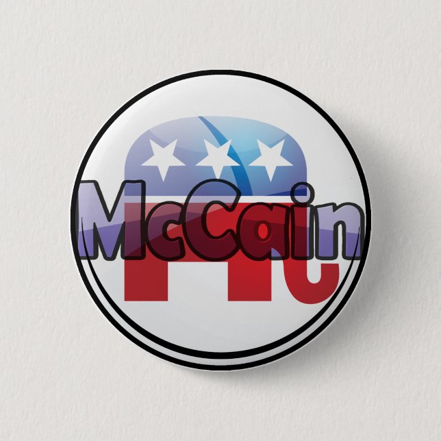 Badge Rond 5 Cm Conception républicaine de McCain (Devant)