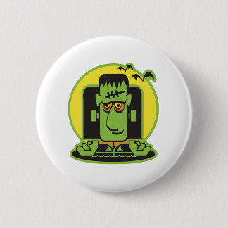Badge Rond 5 Cm conception rétro frankenstein