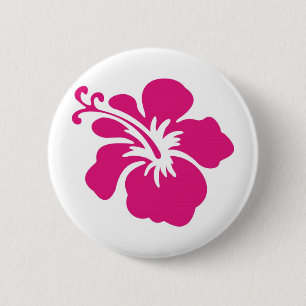 Badge Rond 5 Cm Conception rose de ketmie