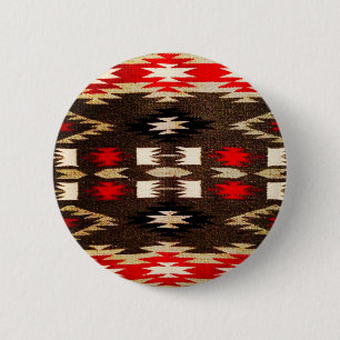 Badge Rond 5 Cm Conception tribale amérindienne