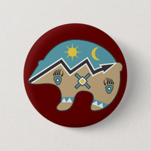 Badge Rond 5 Cm Conception tribale d'ours