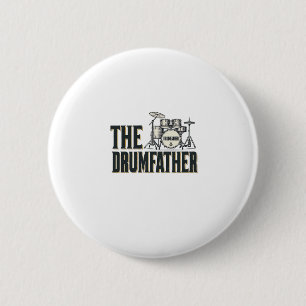Badge Rond 5 Cm Conception vectorielle de citation de batteur Drum