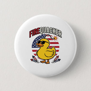 Badge Rond 5 Cm Conception vectorielle de feux d'artifice de canar