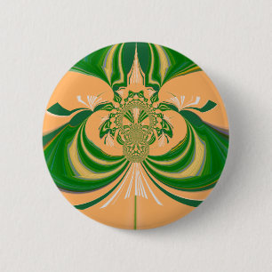 Badge Rond 5 Cm Conception Vert Jaune.