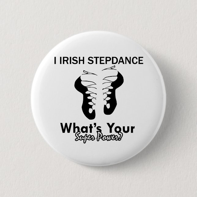 Badge Rond 5 Cm Conceptions irlandaises de danse d'étape (Devant)