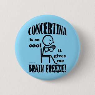 Badge Rond 5 Cm Concertina, gel du cerveau