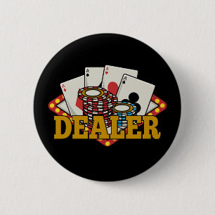 Badge Rond 5 Cm Concessionnaire de casino de poker