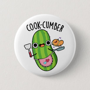 Badge Rond 5 Cm Concombre de Cook Funny Concomber Pun