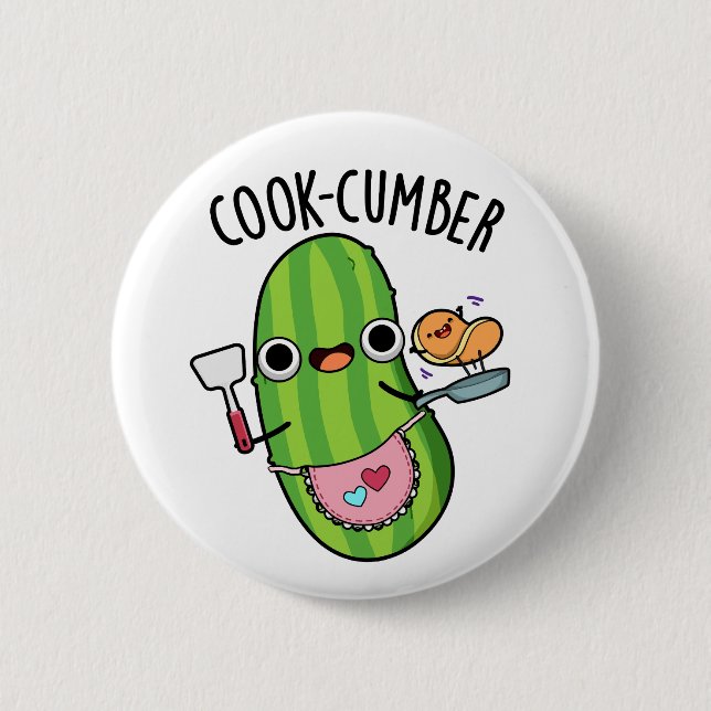 Badge Rond 5 Cm Concombre de Cook Funny Concomber Pun (Devant)