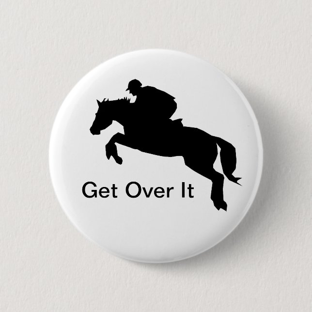 Badge Rond 5 Cm Concours complet transnational de cheval (Devant)