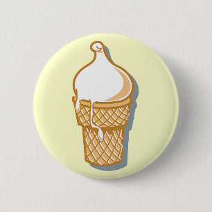 Badge Rond 5 Cm cône de glace rétro