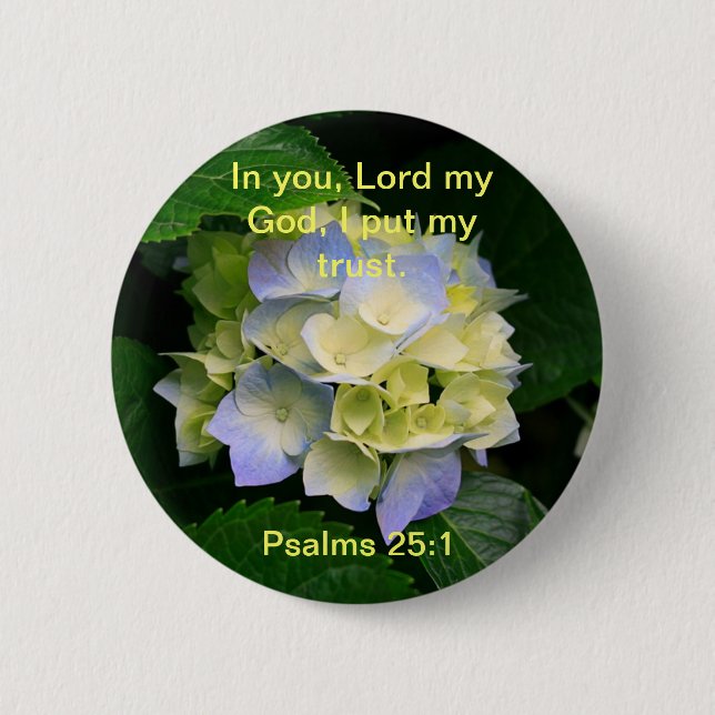 Badge Rond 5 Cm Confiance dans le bouton de Dieu (Devant)