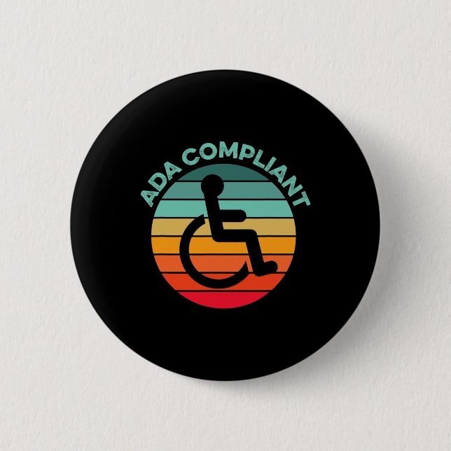 Badge Rond 5 Cm Conformité ADA Conformité Accessibilité Conformité (Devant)