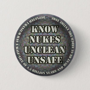Badge Rond 5 Cm Connaissez le bouton d'armes nucléaires
