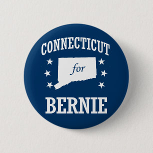 BADGE ROND 5 CM CONNECTICUT POUR BERNIE SANDERS