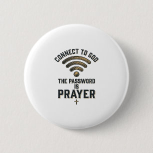 Badge Rond 5 Cm Connexion à Dieu Prière Vector Design Chrétien_1