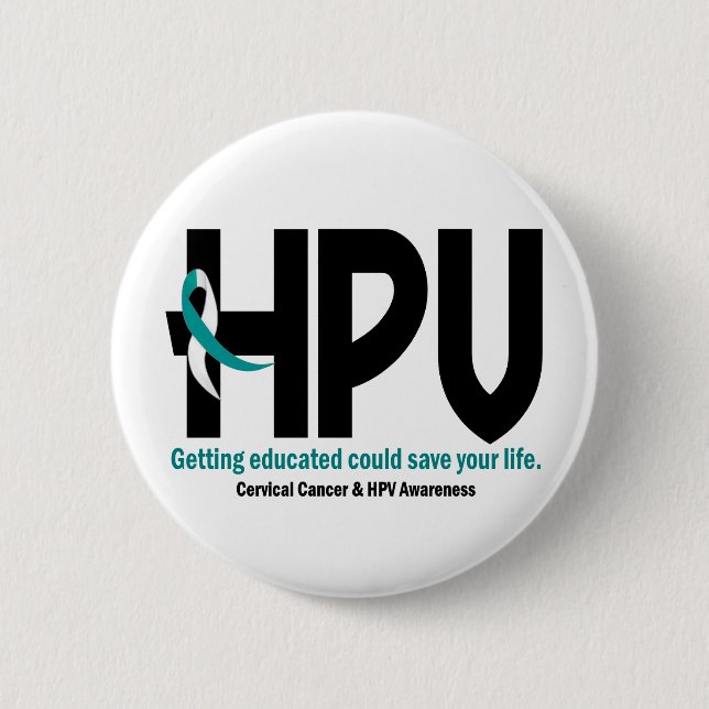 Badge Rond 5 Cm Conscience 2 de HPV (Devant)