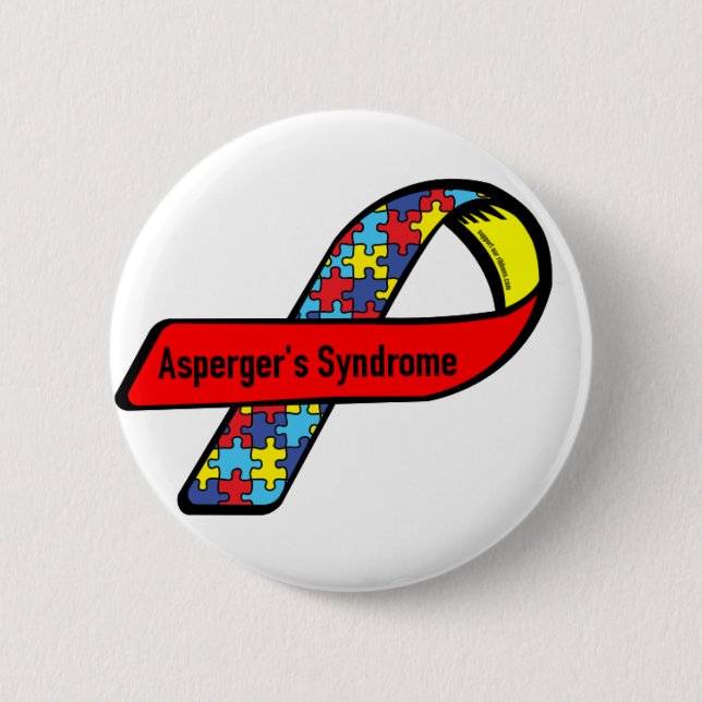 Badge Rond 5 Cm Conscience d'Aspergers (Devant)