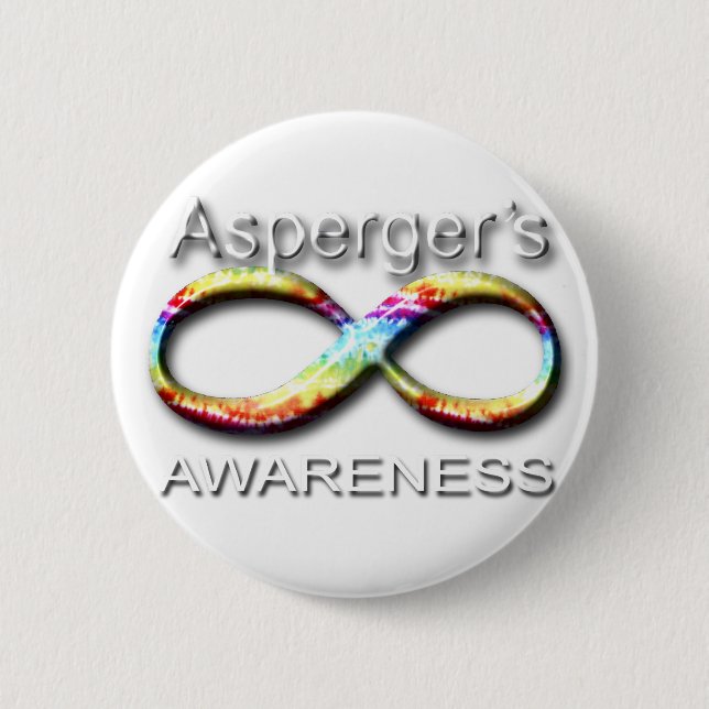 Badge Rond 5 Cm Conscience d'Aspergers (Devant)