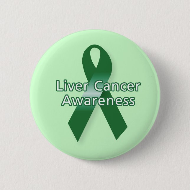 Badge Rond 5 Cm Conscience de Cancer de foie (Devant)