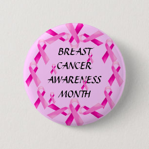 Badge Rond 5 Cm CONSCIENCE DE CANCER DU SEIN ! Bouton