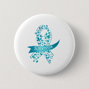 Badge Rond 5 Cm Conscience de Cancer ovarien de survivant