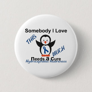 Badge Rond 5 Cm Conscience de hydrocéphalie quelqu'un amour d'I
