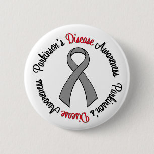 Badge Rond 5 Cm Conscience de :maladie de Parkinson