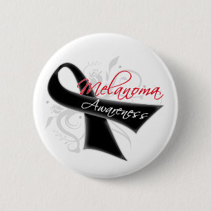 Badge Rond 5 Cm Conscience de mélanome de ruban d'imprimante par