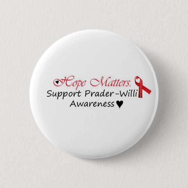 Badge Rond 5 Cm Conscience de Prader-Willi (Devant)
