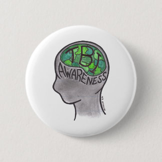 Badge Rond 5 Cm Conscience de TBI