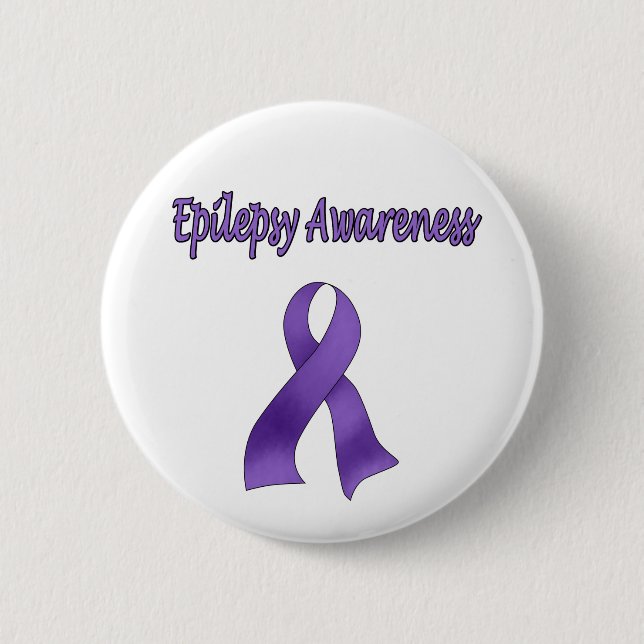 Badge Rond 5 Cm Conscience d'ÉPILEPSIE (Devant)