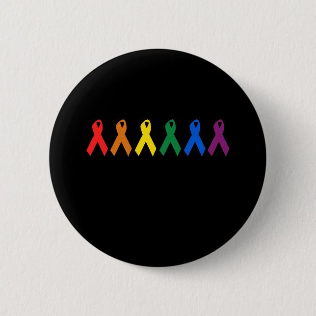 BADGE ROND 5 CM CONSCIENCE D'HIV/CONSCIENCE DE SIDA (Devant)