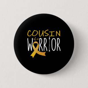 Badge Rond 5 Cm Conscience du cancer de l'enfant Cousin d'un guerr