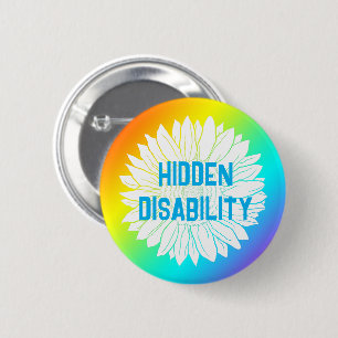 Badge Rond 5 Cm conscience du handicap caché