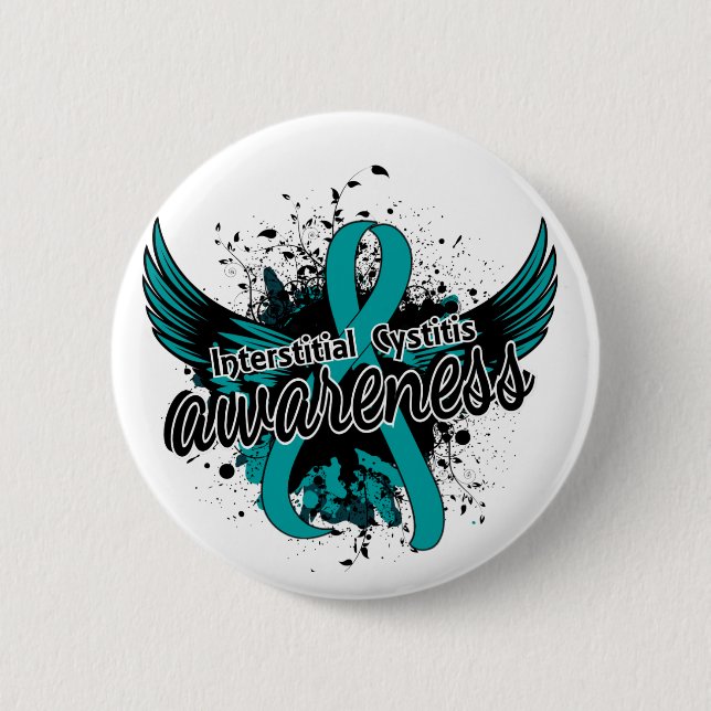 Badge Rond 5 Cm Conscience interstitielle 16 de cystite (Devant)