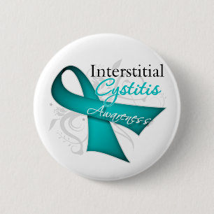 Badge Rond 5 Cm Conscience interstitielle de cystite de ruban