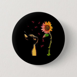Badge Rond 5 Cm Conscience Tournesol Anévrisme Cérébral 
