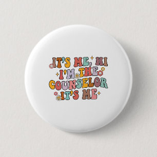 Badge Rond 5 Cm Conseiller d'orientation C'est moi Bonjour, je sui
